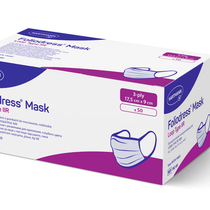 Produktfoto: Foliodress Mask Loop Type IIR, 1 Faltschachtel á 50 Stück, e-medis