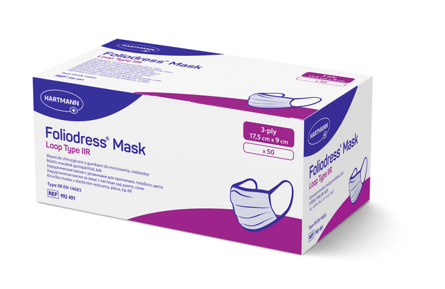 Produktfoto: Foliodress Mask Loop Type IIR, 1 Faltschachtel á 50 Stück, e-medis