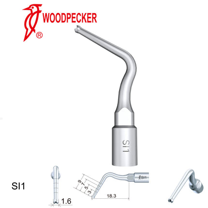 Produktfoto: Woodpecker SI1 Piezo Tip - Implant Preparation 1.6mm (4th Gen), Woodpecker