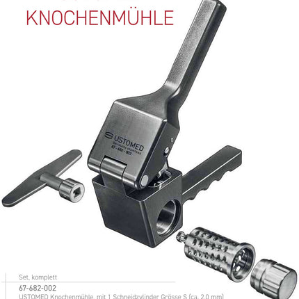 Produktfoto: USTOMED Knochenmühle, mit 1 Schneid-, Ustomed, Art.-Nr. 67-682-002