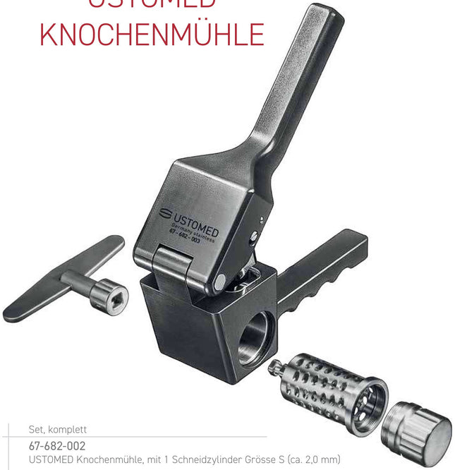 Produktfoto: USTOMED Knochenmühle, mit 1 Schneid-, Ustomed, Art.-Nr. 67-682-003