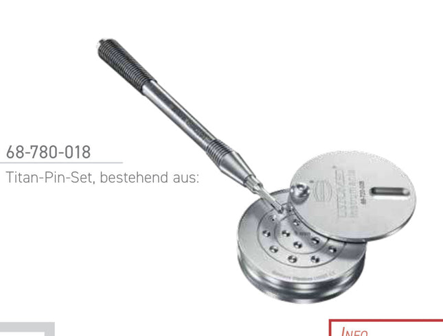 Produktfoto: Titan-Pin-Set, bestehend aus:, Ustomed, Art.-Nr. 68-780-018