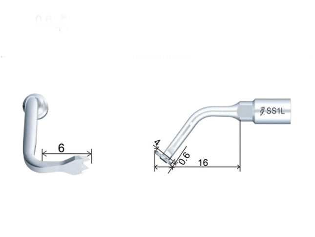 Produktfoto: Woodpecker SS1L Piezo Tip - Left Angle Osteotomy (4th Gen), Woodpecker